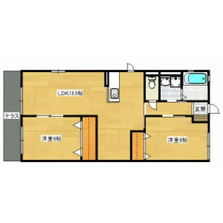 コンフォート長住【1階】の間取り