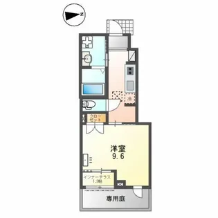 ALIVIO新在家【1階】の間取り