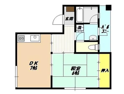 コーポラス北九【3階】の間取り