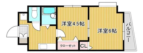 ロイヤルM【6号室】の間取り