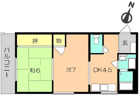 シャトレ神岳Ⅱ【408号室】の間取り