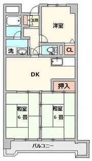エクレール大里東【5階】の間取り