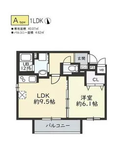 カーサ松崎町【102号室】の間取り