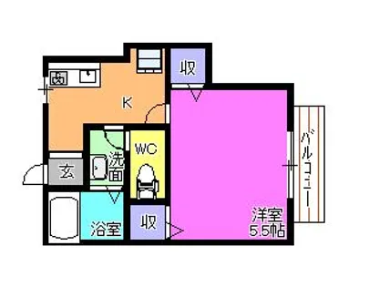 シティハウス1【2階】の間取り