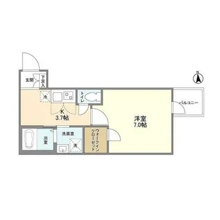 ウェルスクエア京都西陣WEST【3階】の間取り