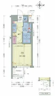 プレサンスNEO京都烏丸【0706号室】の間取り