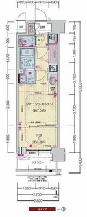 プレサンスTHE KYOTO 東福寺 WEST【5階】の間取り