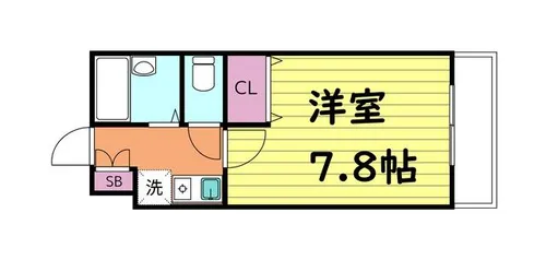 緑橋大発マンション【4階】の間取り
