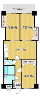 サンローヤル西明石【4階】の間取り