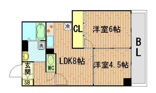 コープジャペン【6階】の間取り