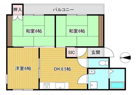 ラベンダー【205号室】の間取り
