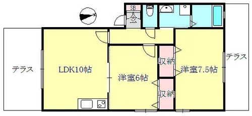 パールコースト【1階】の間取り