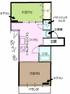 コーポスミゾメ【201号室】の間取り