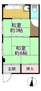 神若荘【302号室】の間取り