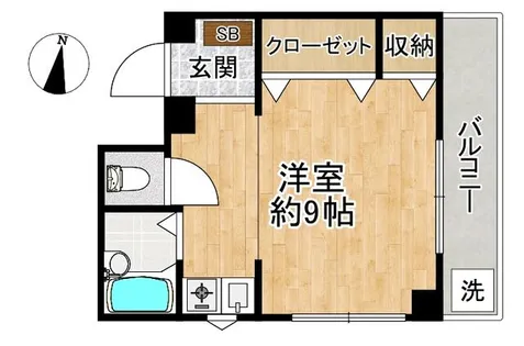 ビバリーヒルズ熊内【201号室】の間取り