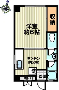 ヴィラ中村【301号室】の間取り