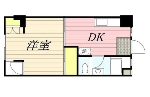 フドウ赤坂【0810号室】の間取り