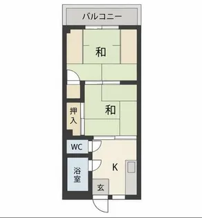 ロイヤルハイツ八戸ノ里【606号室】の間取り