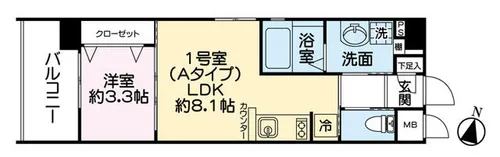 フェリシア香椎ステーション【301号室】の間取り