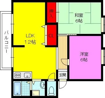 灰塚パークサイドビレッジ【103号室】の間取り