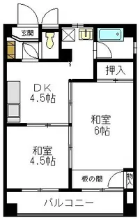 第2フラワービル【702号室】の間取り