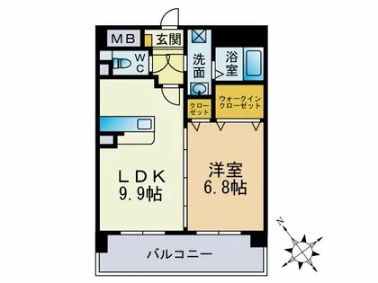 ドミール箱崎MⅢ【302号室】の間取り