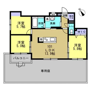パーク農試館【1階】の間取り