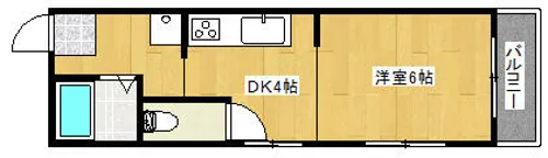 朝日マンション【206号室】の間取り