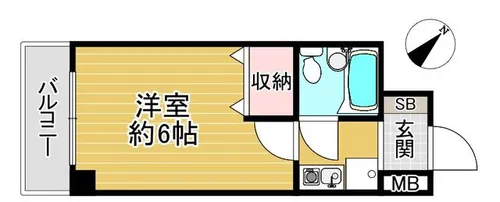 ダイアパレス水木通弐番館【302号室】の間取り