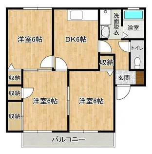 ベルメゾン瓜生Ⅰ【2階】の間取り
