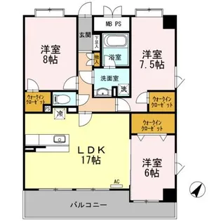アム・シューレ【207号室】の間取り