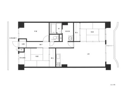 郡マンション【507号室】の間取り