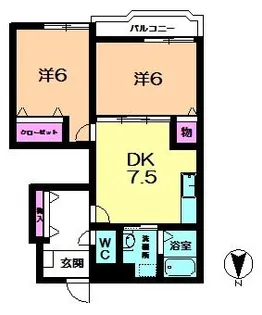 リアフォレストサガラ【1階】の間取り