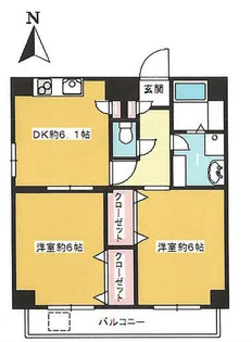 第Ⅱマンションアトラス【9階】の間取り
