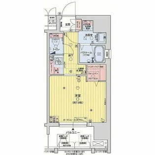 レオンヴァリエ大阪ベイシティII【13階】の間取り