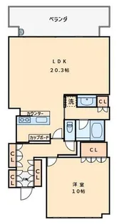ジオ新町【18階】の間取り