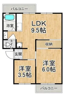 有野台住宅【4階】の間取り