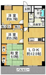 中山手シティコート【2階】の間取り