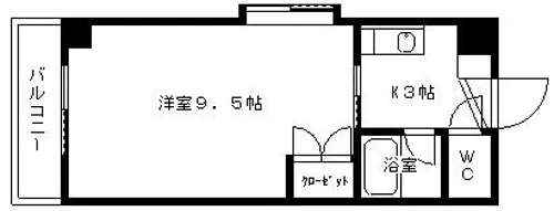 OAK VILLA HAKATA EASTⅡ【0201号室】の間取り
