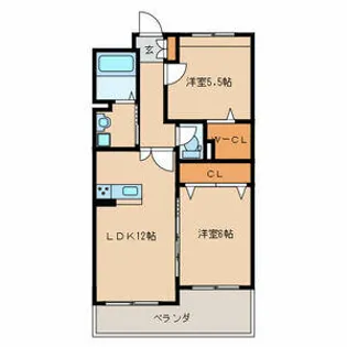 メゾンほおづきⅡ【5階】の間取り