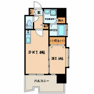 サンシャイン プリンセス 北九州【2階】の間取り