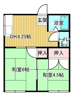 田中アパート【203号室】の間取り