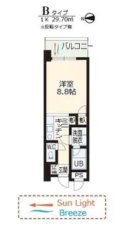 パークハイムうつぼ【6階】の間取り