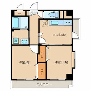 プレミール浜地【5階】の間取り