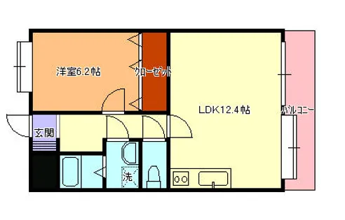 グランシャリオ箱崎Ⅱ【2階】の間取り