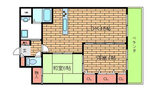 エパック平野【303号室】の間取り