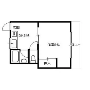 東林寺コーポ【301号室】の間取り