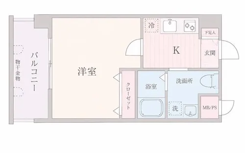 ピュアドームティアラ大手門【407号室】の間取り