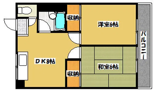 永本マンション【405号室】の間取り