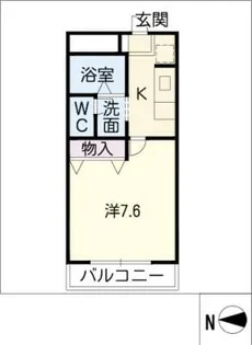 コーポ廻間【2階】の間取り